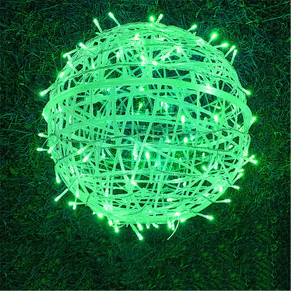 Rattanball Lichterkette | LED Außenbeleuchtung Warmweiß