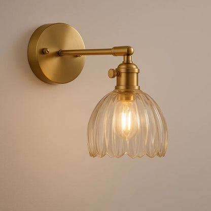 Retro-Wandleuchte | Vintage Glas-Wandlampe mit LED für Innenräume