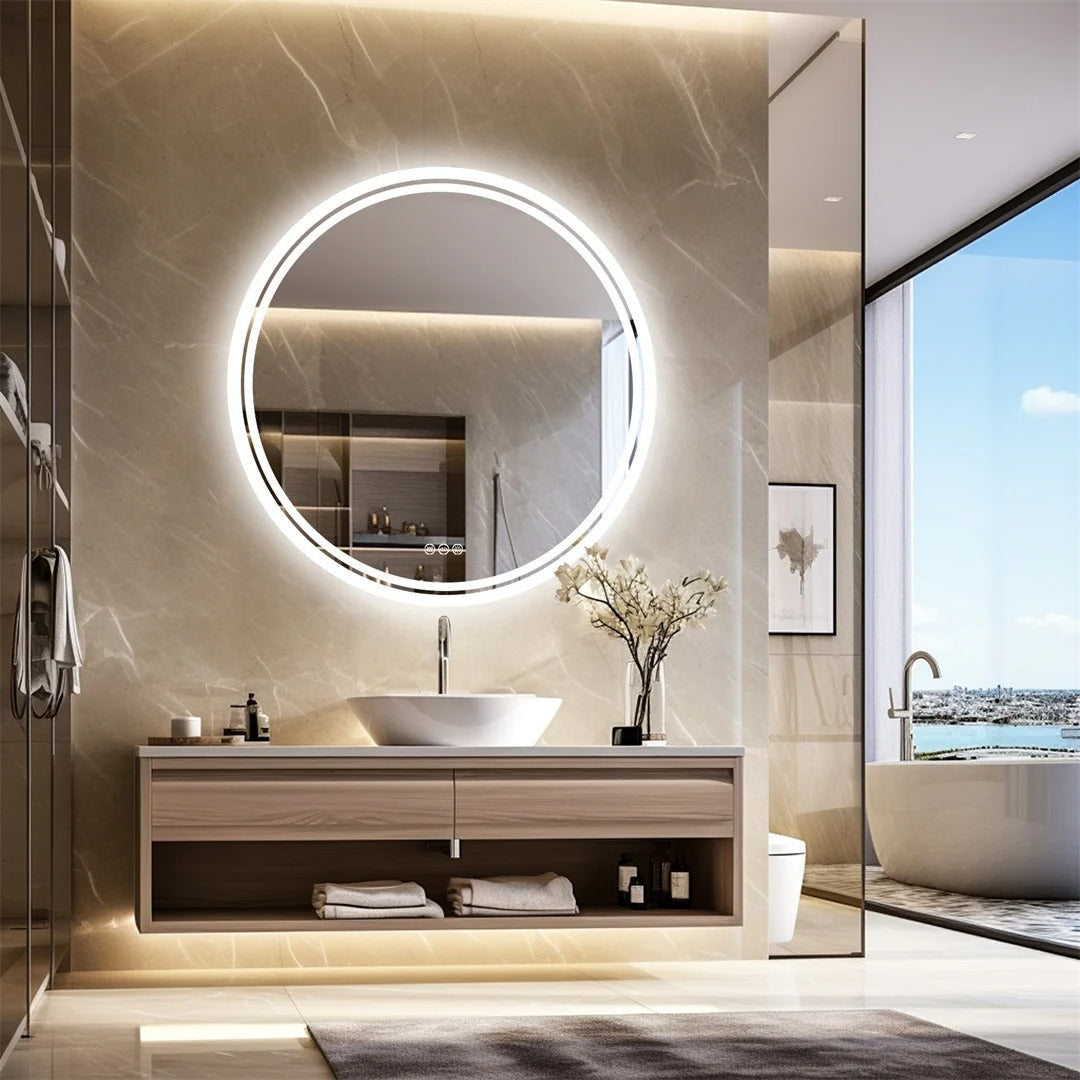 Runder LED Spiegel mit Beleuchtung | Badezimmer Spiegel 60cm