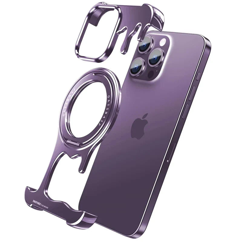 360° drehbare magnetische Metallhülle für iPhone