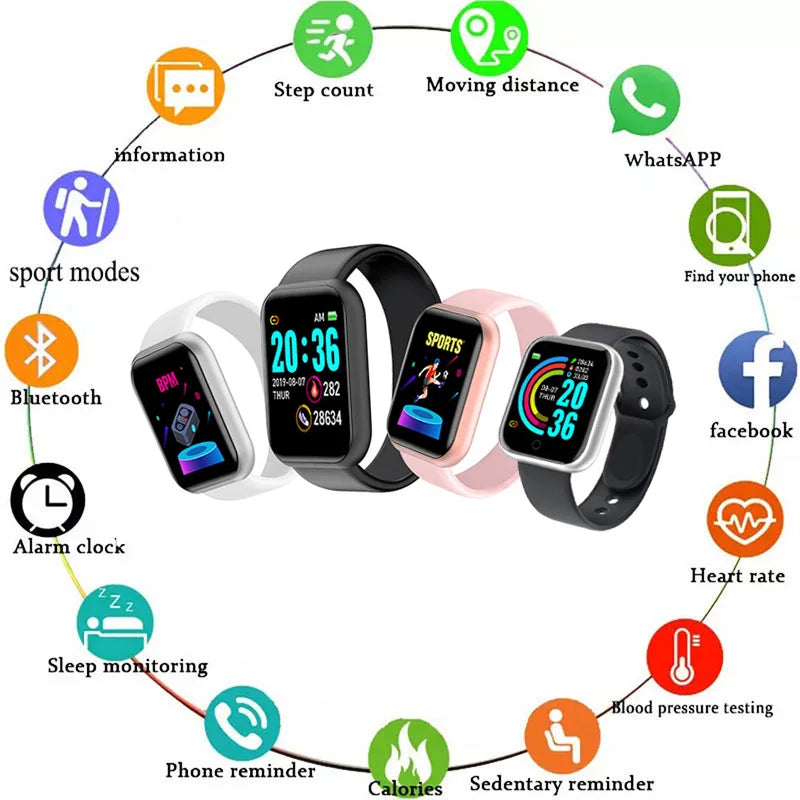 Multifunktionale Smartwatch für Männer und Frauen mit Schlafüberwachung
