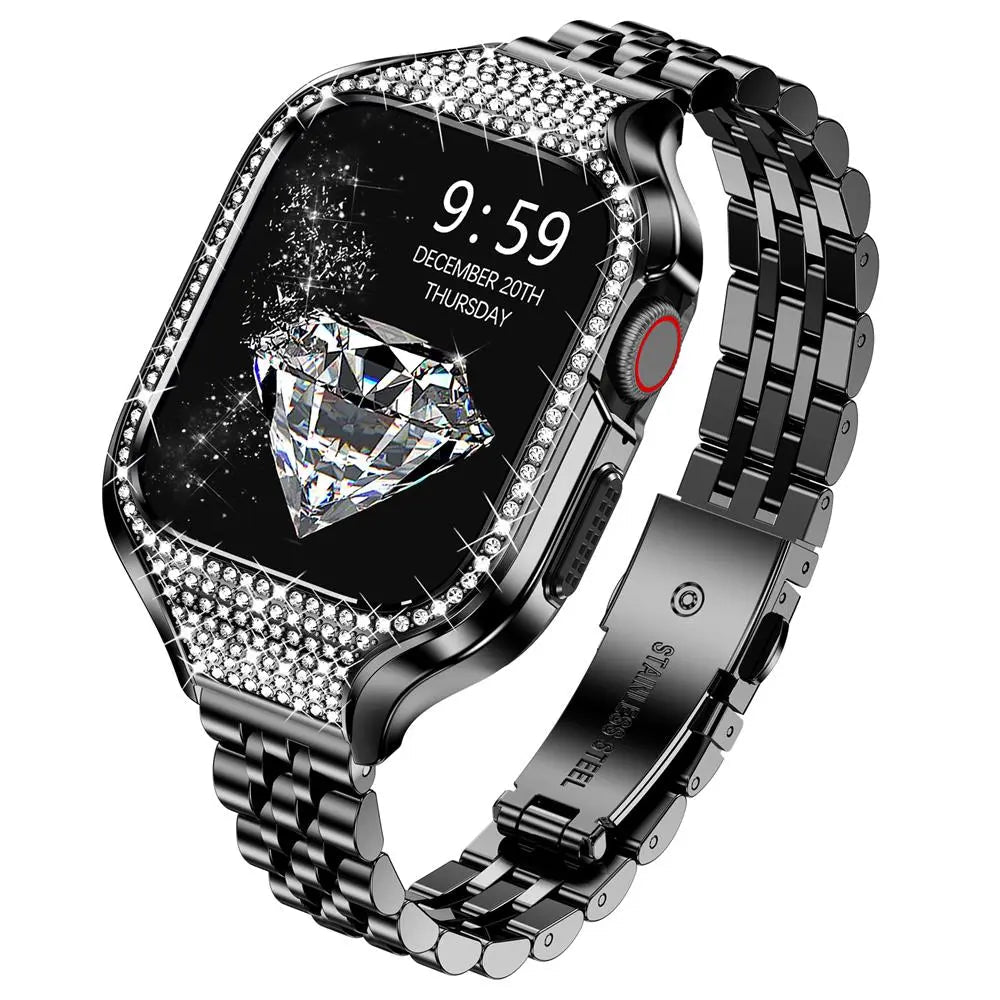 Diamond Steel Elite-Gehäuse und Edelstahlarmband für die Apple Watch