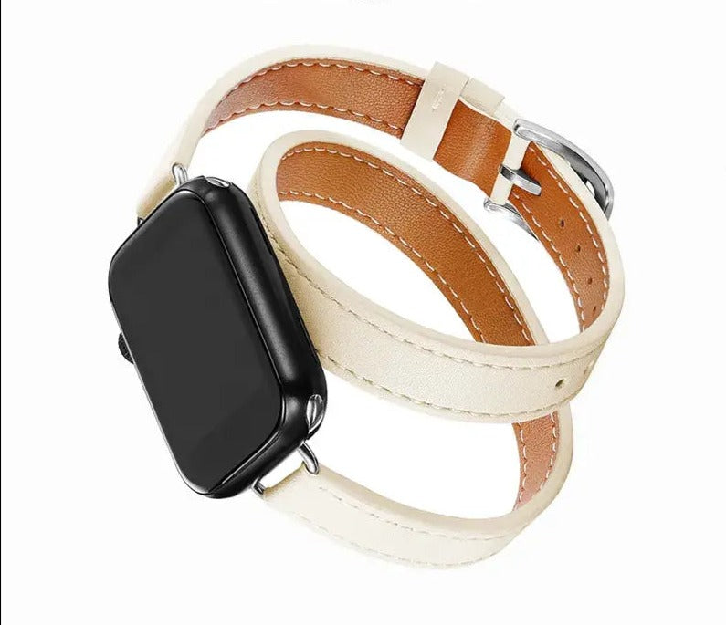 LuxeLeather Wrap-Armband für Apple Watch Series 9 &amp; Ultra 2