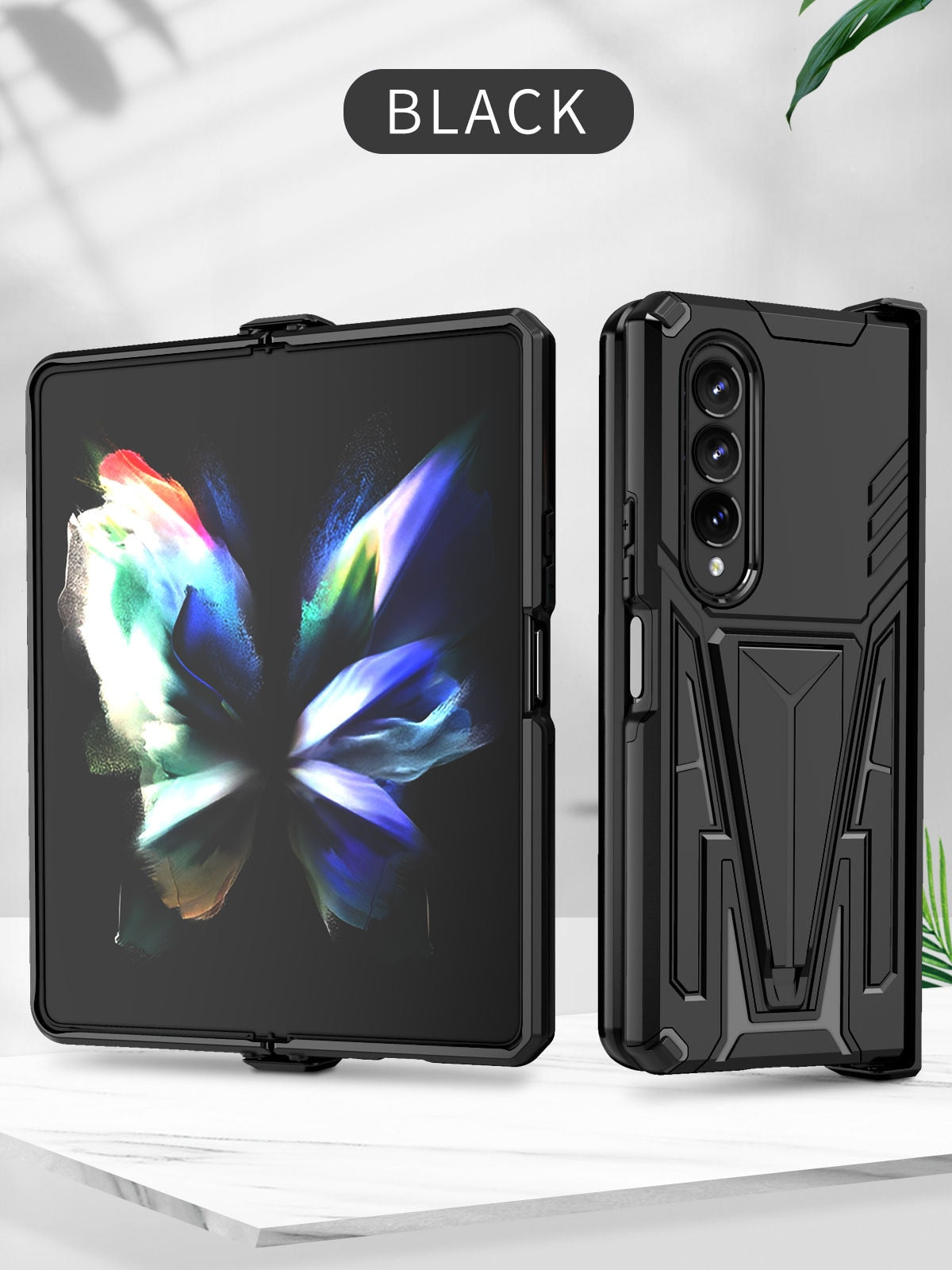 Zelara Robuste Schutzhülle mit Ständer für Samsung Galaxy Z Fold 4 3 Series