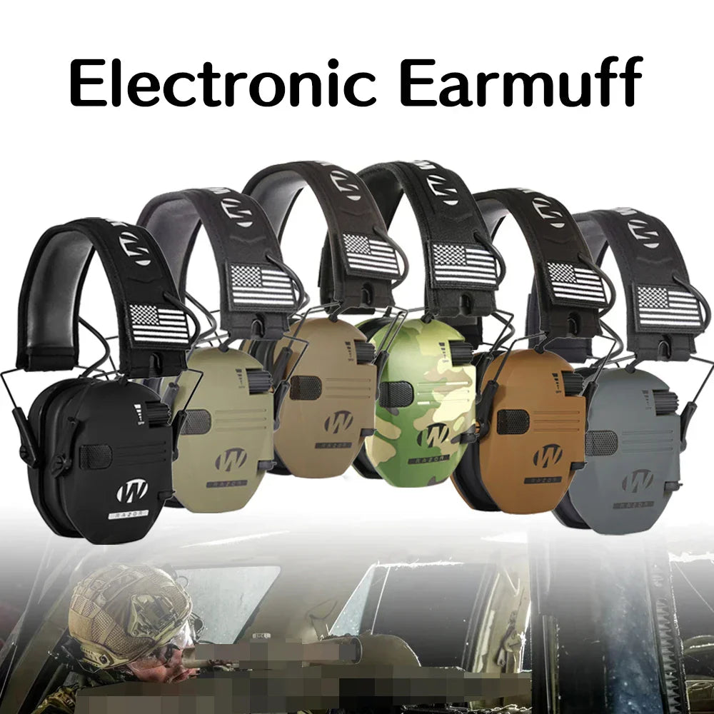 Tactical electronic hearing protection earplugs with sound amplification, dual microphones, and audio input