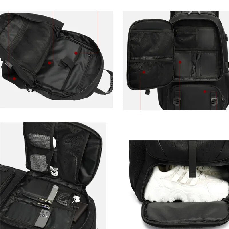 Tech Trek Pro 50-80L – Der ultimative Rucksack mit USB-Ladeanschluss | Langlebig &amp; Geräumig