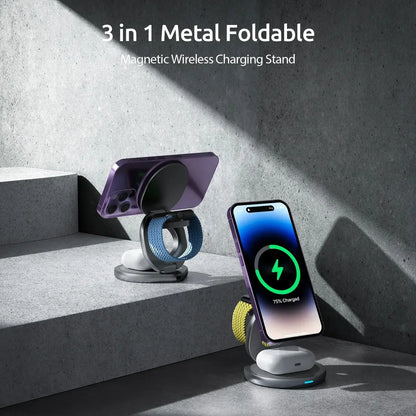 MagCharge 360° – 3-in-1 Rotierende Wireless-Ladestation