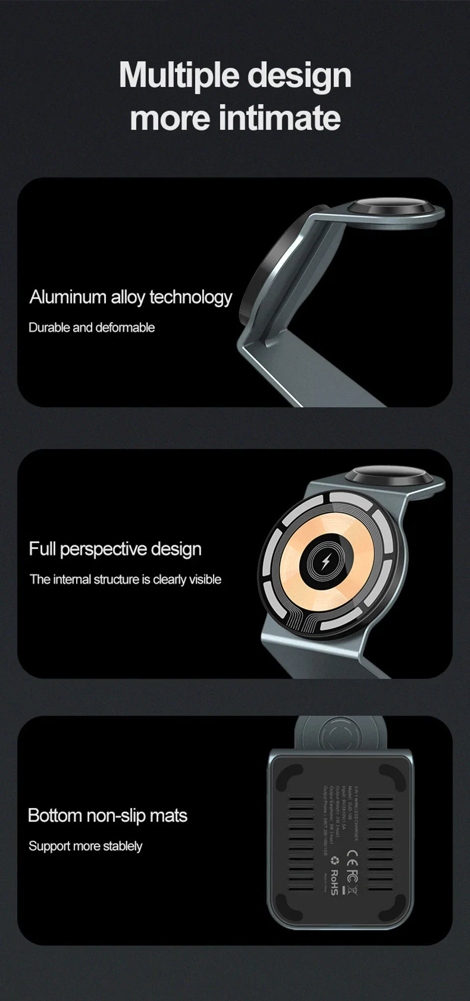 Chargy – 3-in-1 magnetisches kabelloses Ladegerät