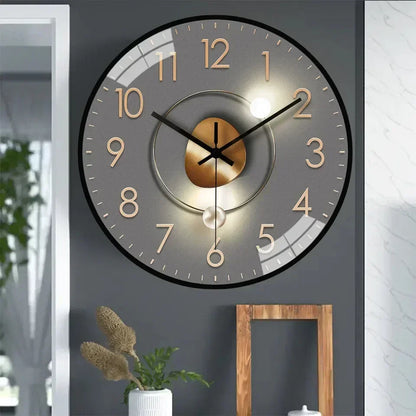 Stille klassische Wanduhr | Nicht-tickendes elegantes Zeitmessgerät für Schlafzimmer und Büro