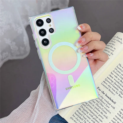 Laser Regenbogen Transparent Samsung Wireless Charging Case