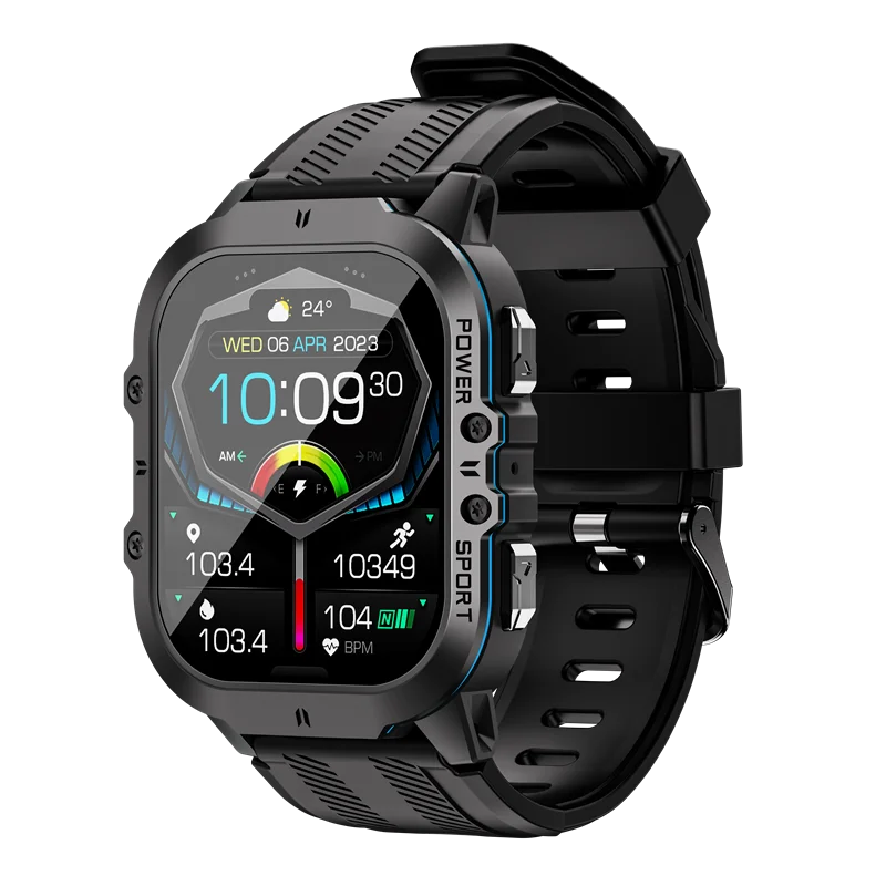 Zelara Multisport Robuster wasserdichter Outdoor-Smartwatch-Fitness-Tracker mit Bluetooth-Anrufen