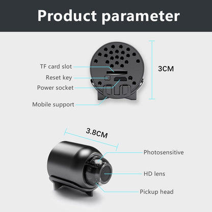 Hochauflösende Mini-Kamera mit WLAN und Nachtsicht
