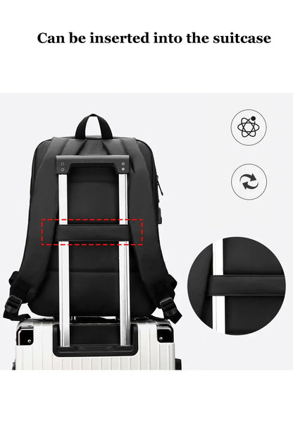 Zelara 15,6 Zoll Kompakt Wasserabweisend Reise Rucksack Laptop Tasche Mit USB-Anschluss