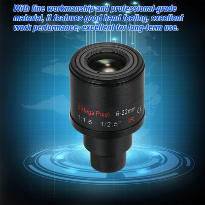 5.0 MP Varifokal 6-22mm Manuelle Fokus Zoom 1/2.5 CCTV Linse für Sicherheitskameras