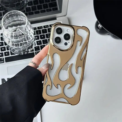Inferno 3D Flamme Hohle Handytasche – Schlankes &amp; Stoßfestes Design