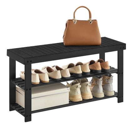 Bamboo Schuhregalbank - 3-Tier Organizer, trägt 130 kg
