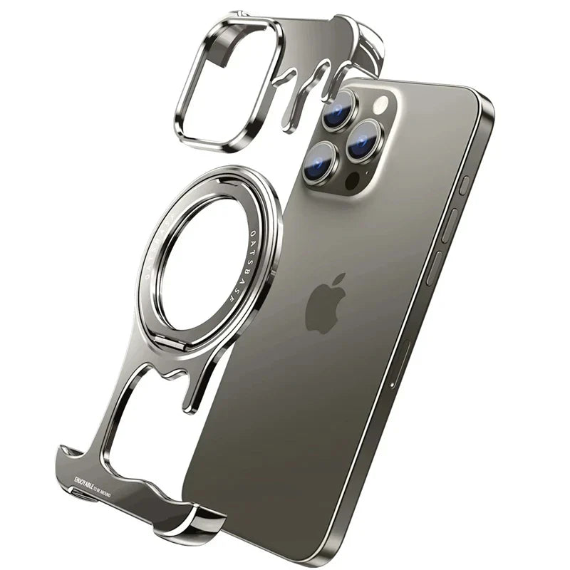 360° drehbare magnetische Metallhülle für iPhone