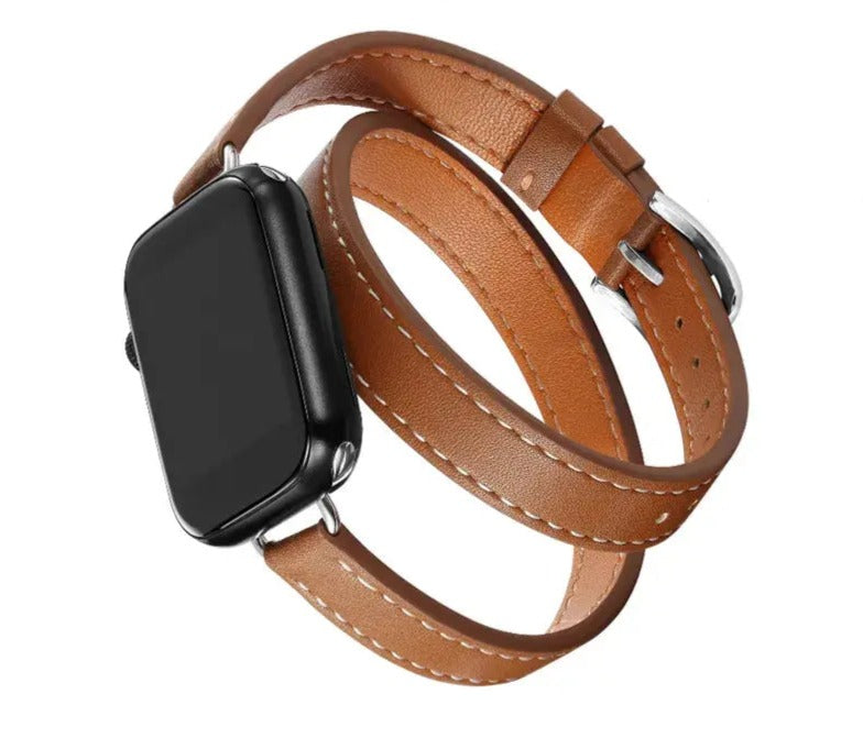 LuxeLeather Wrap-Armband für Apple Watch Series 9 &amp; Ultra 2