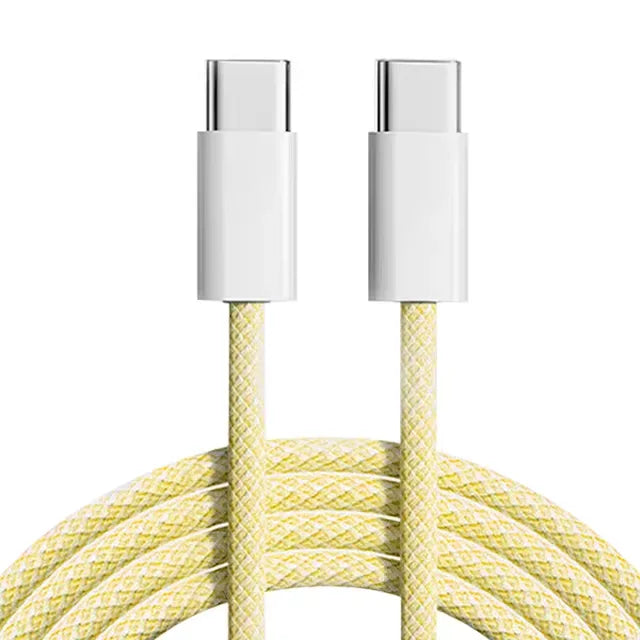 60W USB Typ C zu Typ C Nylon Geflochtenes Lade-Datenkabel