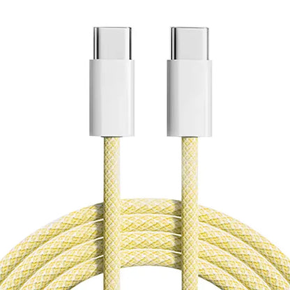60W USB Typ C zu Typ C Nylon Geflochtenes Lade-Datenkabel