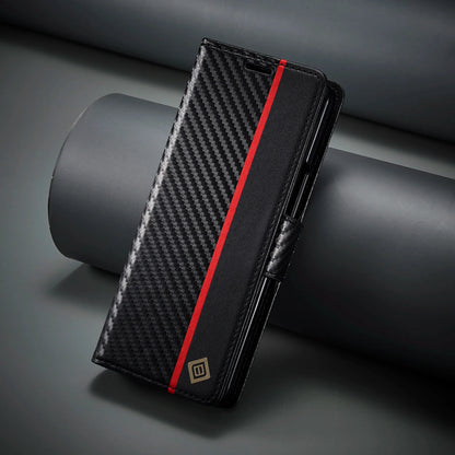 Carbon Fiber Samsung Z Fold Magnetische Flip Cover Geldbörse Hülle