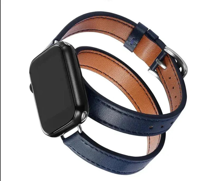 LuxeLeather Wrap-Armband für Apple Watch Series 9 &amp; Ultra 2