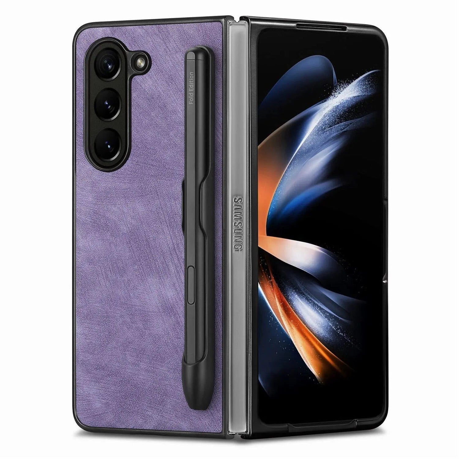 Zelara ElegaStylus Stoff-Lederhülle für Samsung Galaxy Fold 5