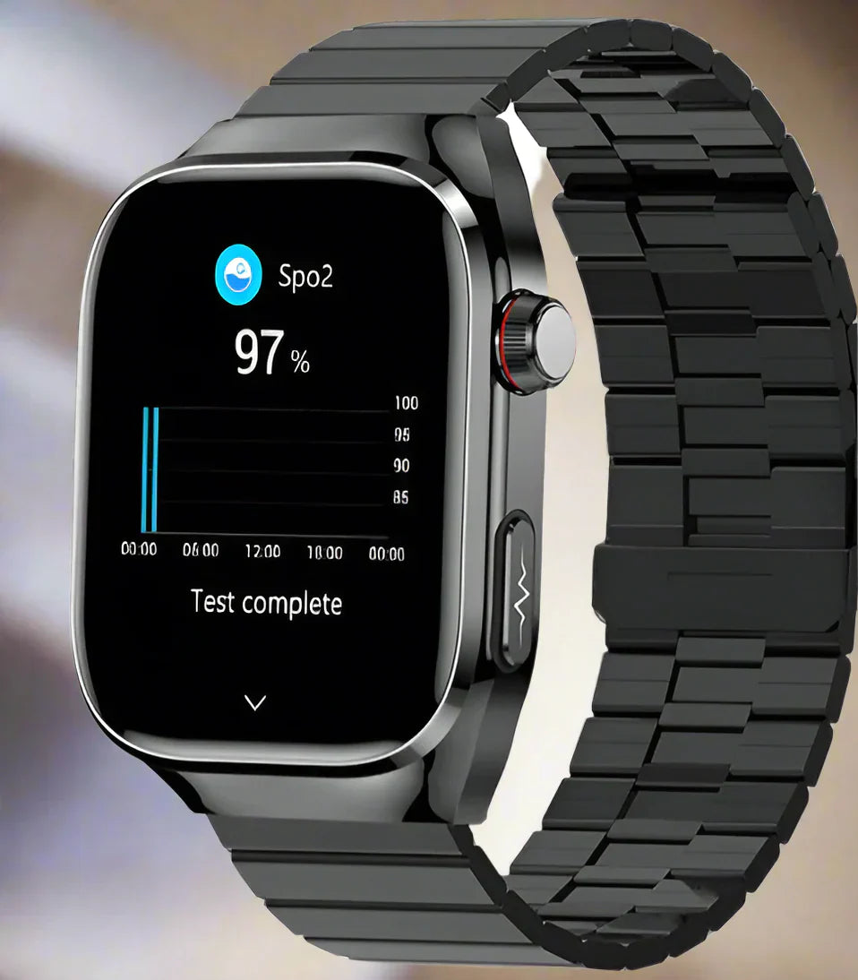 Maxwell Health Smartwatch – Blutzucker, Harnsäure, EKG+PPG, &amp; Bluetooth-Anruf