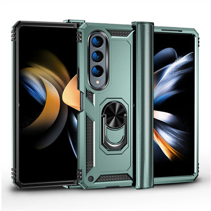 Zelara Magnetischer Rüstungsringhalter Kickstand Case für Samsung Galaxy Z Fold 4 Serie