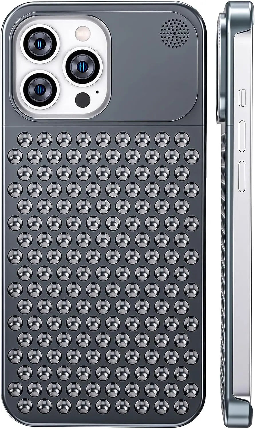 Aluminiumlegierungs-Aromatherapie-Handyhülle für iPhone 14 13 12 Pro Max 15 Plus