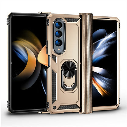 Zelara Magnetischer Rüstungsringhalter Kickstand Case für Samsung Galaxy Z Fold 4 Serie