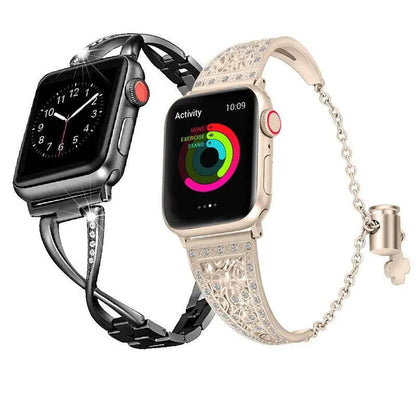 Damen-Armbandpaar aus der Crystal Collection für die Apple Watch