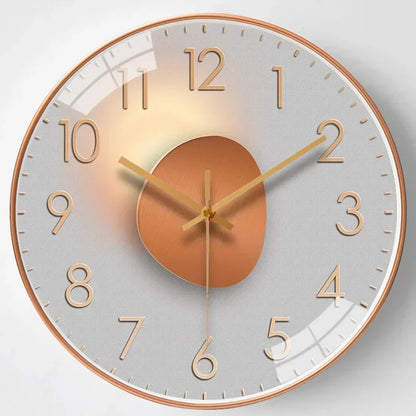 Stille klassische Wanduhr | Nicht-tickendes elegantes Zeitmessgerät für Schlafzimmer und Büro
