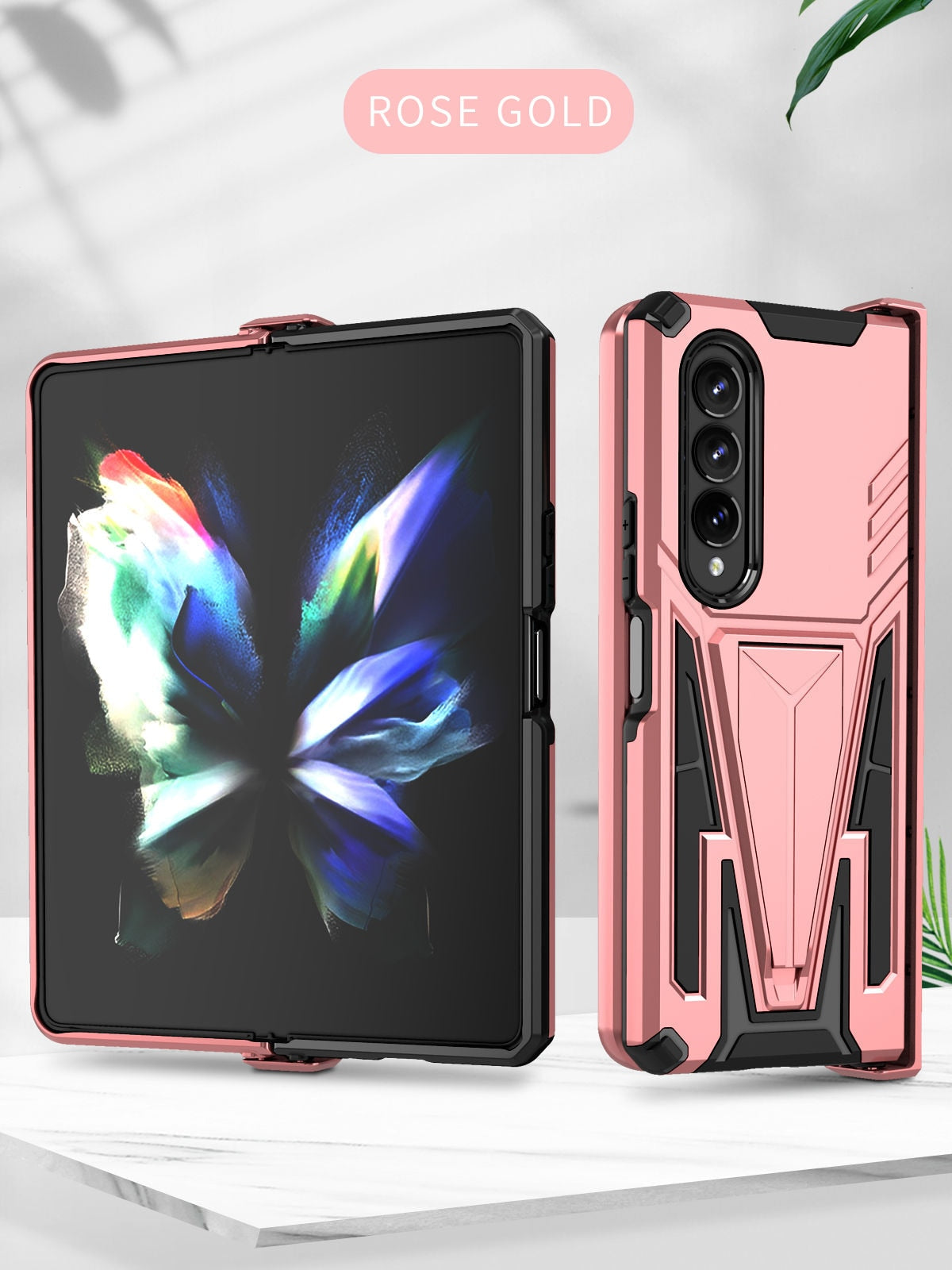 Zelara Robuste Schutzhülle mit Ständer für Samsung Galaxy Z Fold 4 3 Series