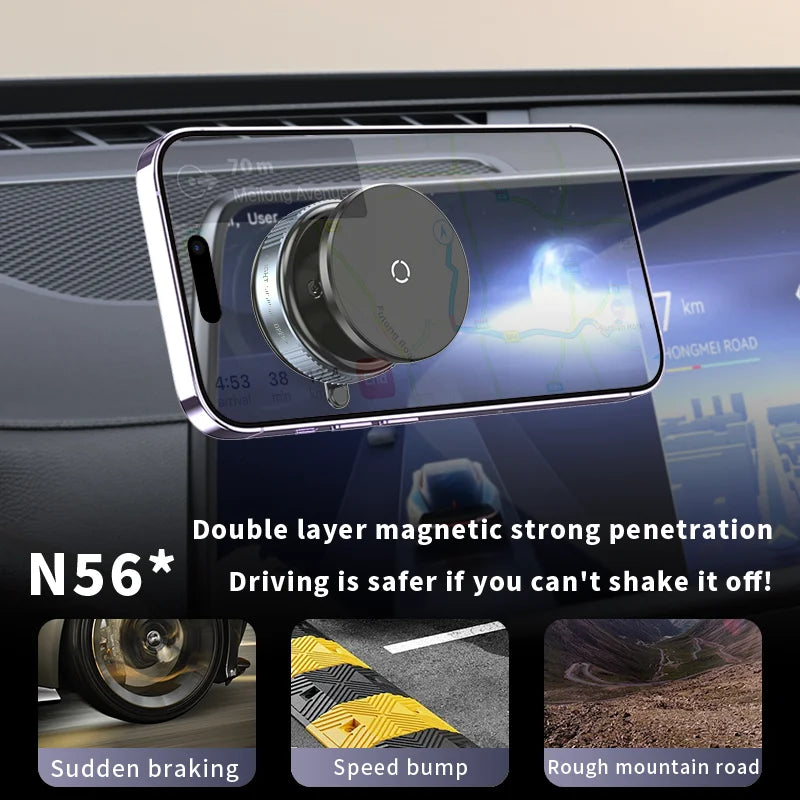 Magnetischer Auto-Handyhalter mit Vakuum-Saugnapf