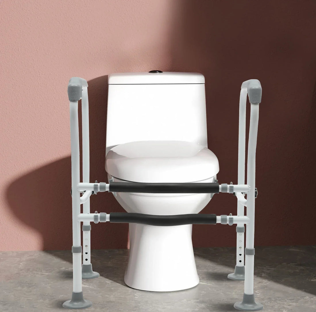 Höhenverstellbare Toilette Seniorenpflege Komfort Sicherheitsgeländer