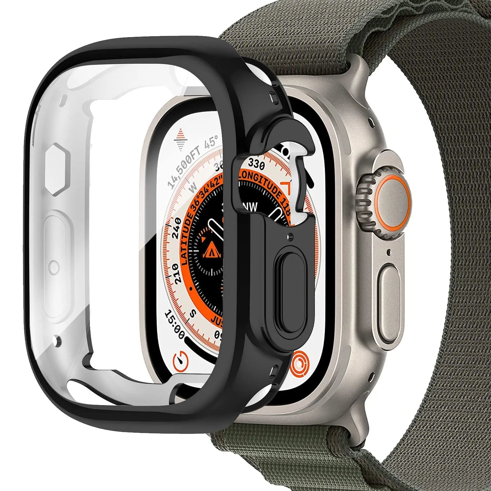 Zelara Custom Soft TPU-Hülle für Apple Watch Ultra 49 mm Displayschutz