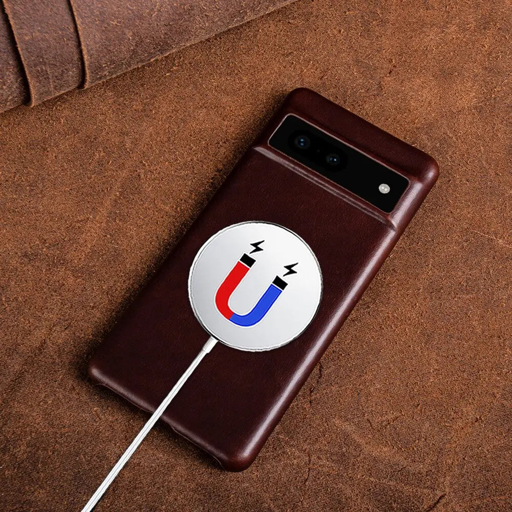 LuxLeather: Handgefertigte Hülle aus echtem Rindsleder für Google Pixel 7 Pro