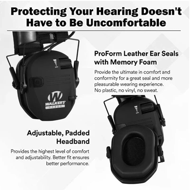 Tactical electronic hearing protection earplugs with sound amplification, dual microphones, and audio input