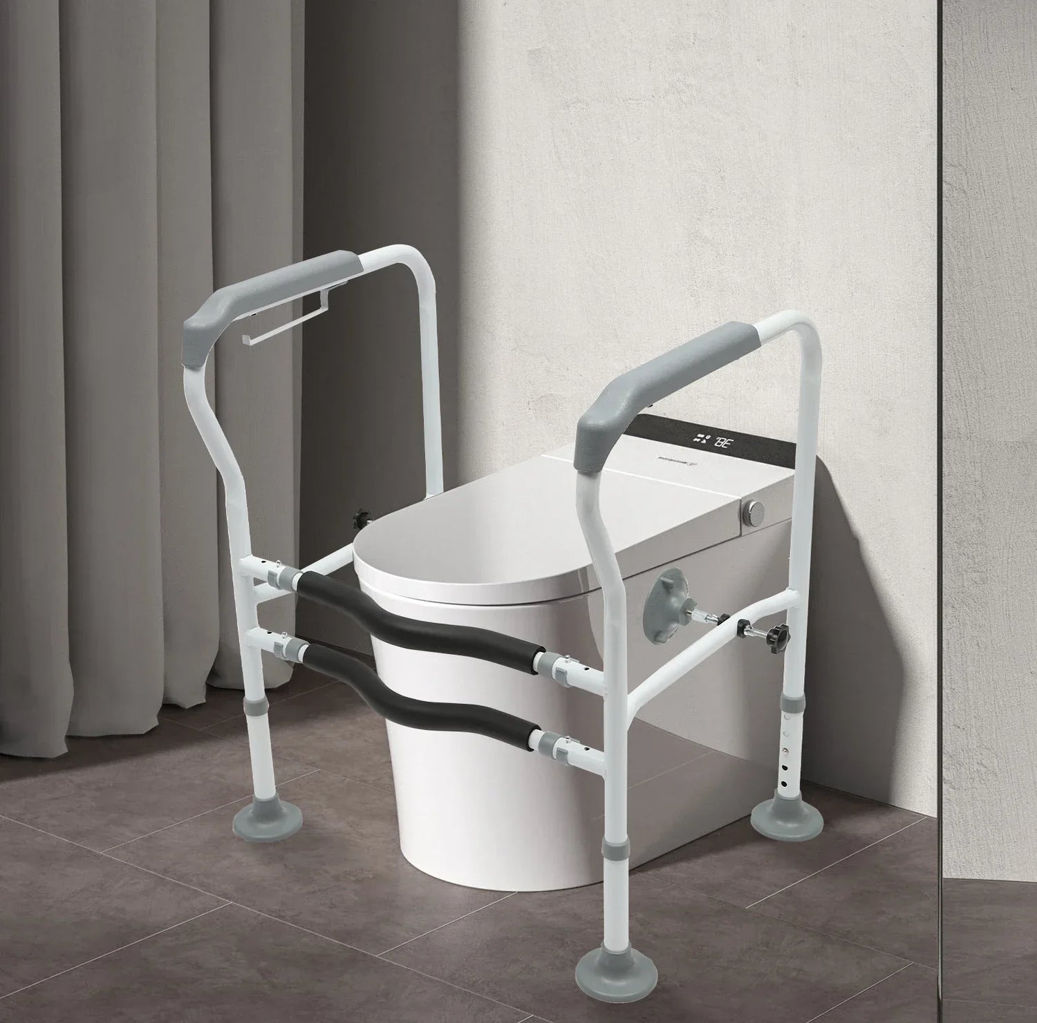 Höhenverstellbare Toilette Seniorenpflege Komfort Sicherheitsgeländer