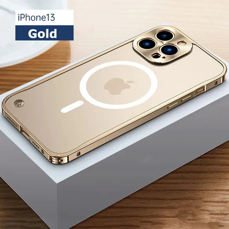 Magnetische Aluminiumrahmen-Handyhülle für iPhone