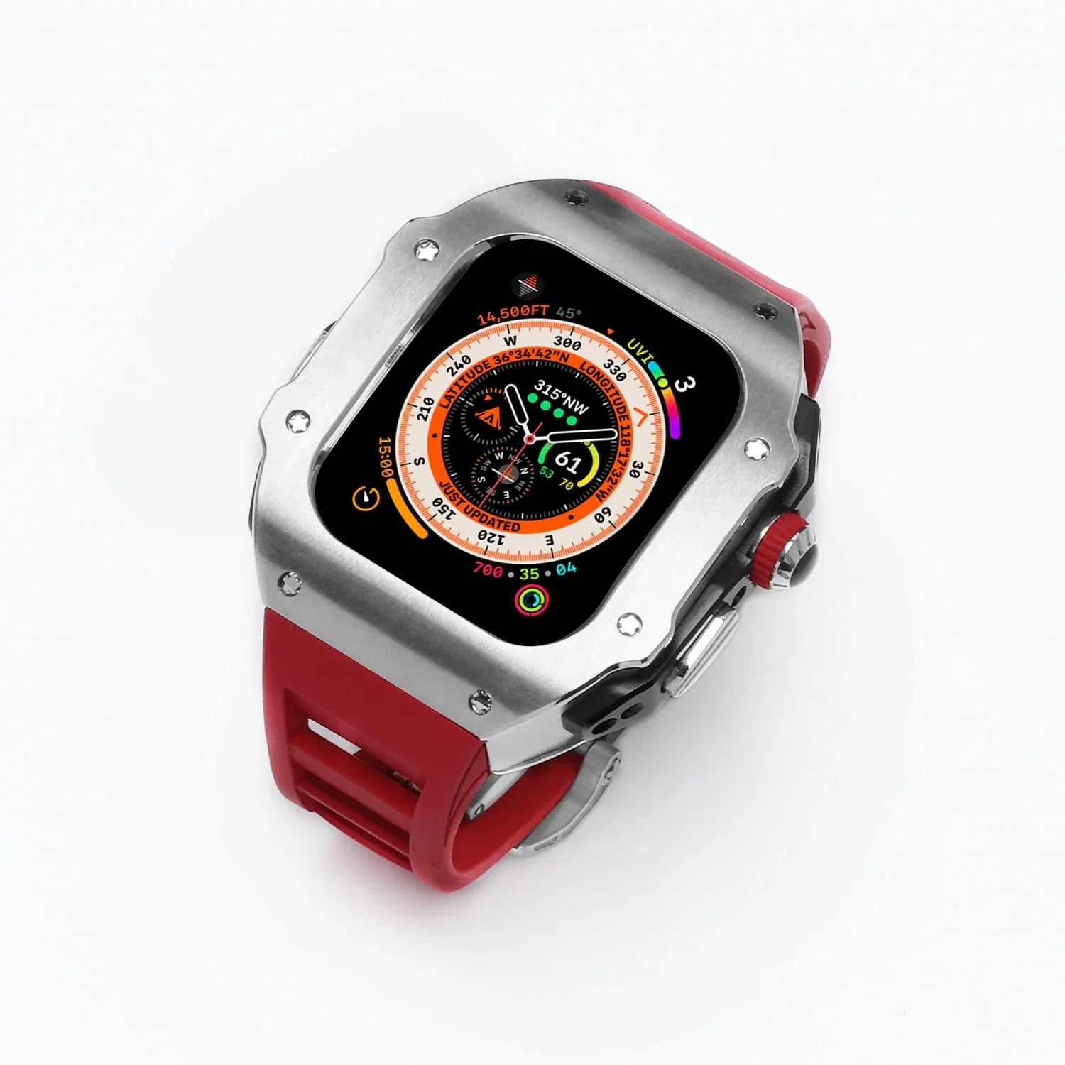 Luxuriöse Apple Watch-Gehäuse aus Edelstahl für die Apple Watch Ultra und Ultra 2