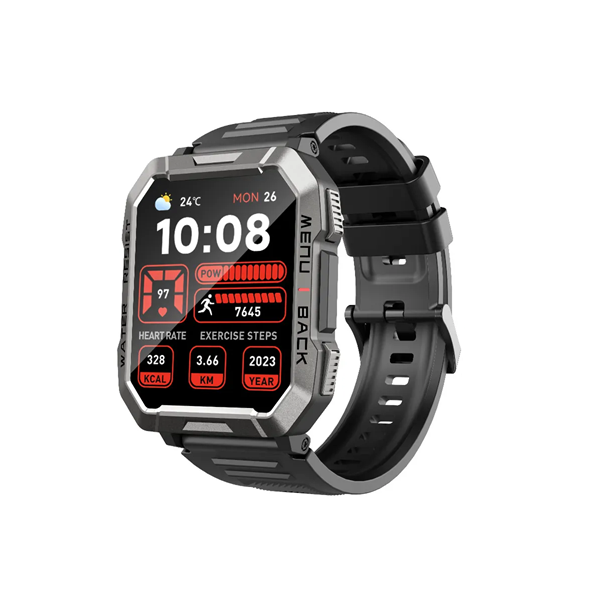 Zelara 2,01-Zoll-HD-Display, robuster Outdoor-Smartwatch-Fitness-Tracker mit Notbeleuchtung