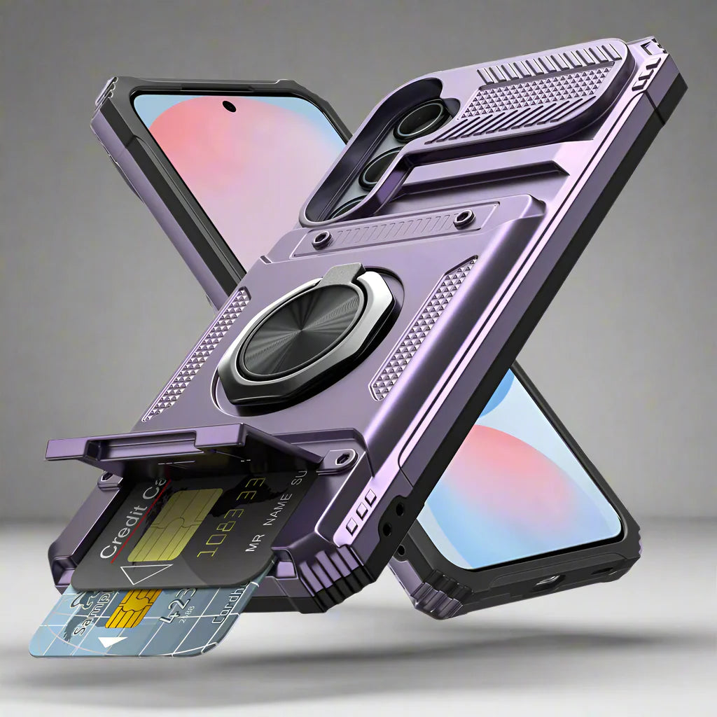 Stoßfeste Samsung Kartenhalterhülle mit magnetischem Ringhalter