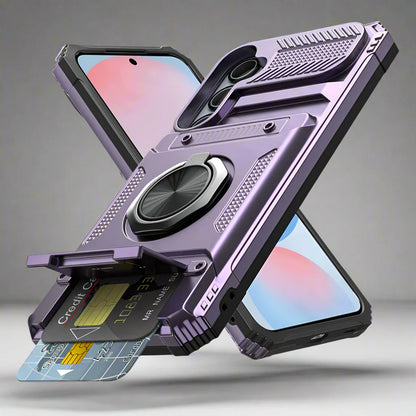 Stoßfeste Samsung Kartenhalterhülle mit magnetischem Ringhalter