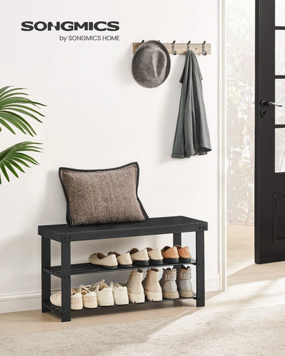 Bamboo Schuhregalbank - 3-Tier Organizer, trägt 130 kg