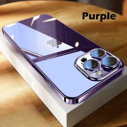Luxuriöse Plattierung Transparente Handyhülle Für iPhone