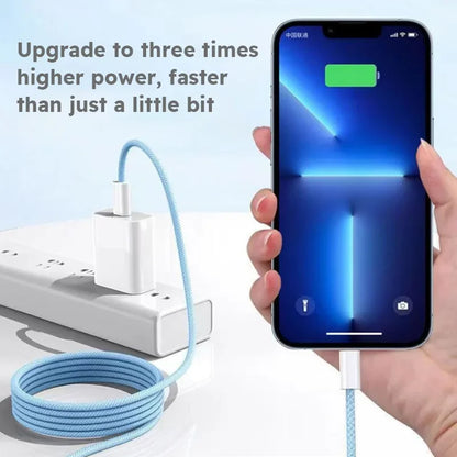 60W USB Typ C zu Typ C Nylon Geflochtenes Lade-Datenkabel