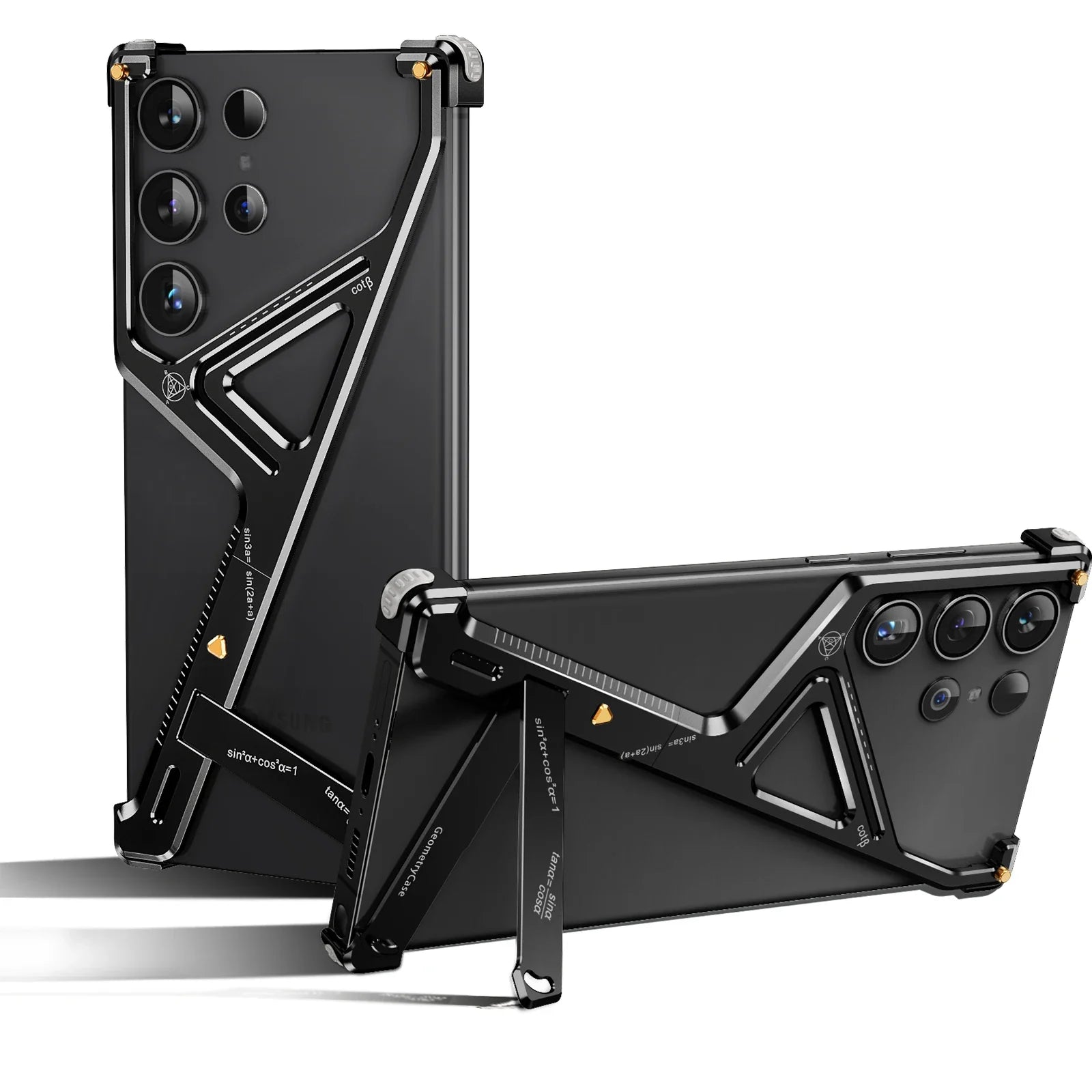 Neue Luxus Ultra Slim Rahmlose Schutzhülle Bumper Mit Kickstand Für Samsung Galaxy S24 Ultra