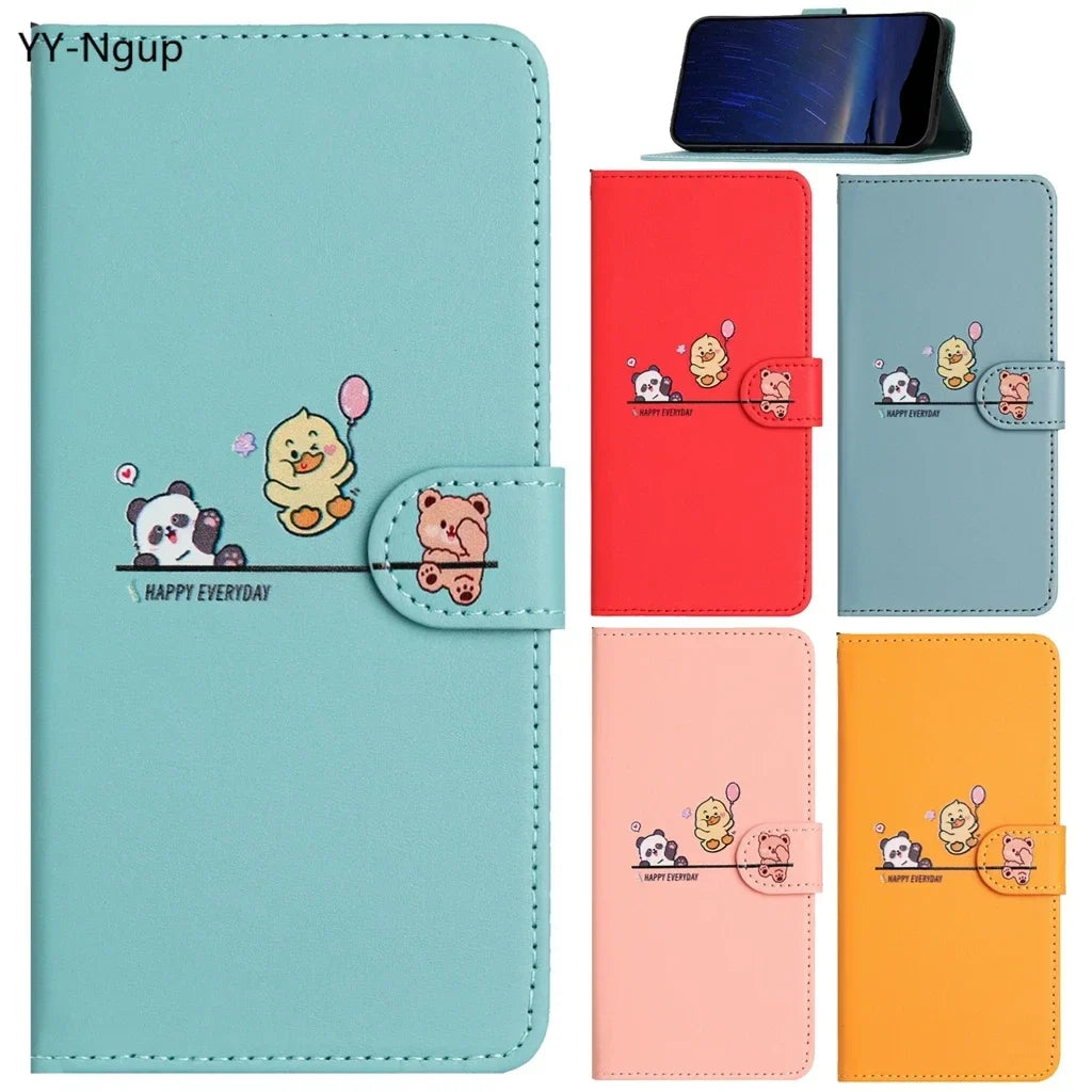 Tierdruck Leder iPhone Magnetische Flip Geldbörse Hülle